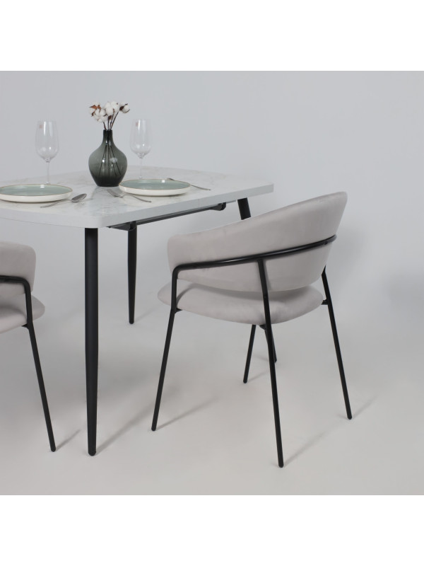 Стул Алвест AV 433 светло-серый/черный в интерье