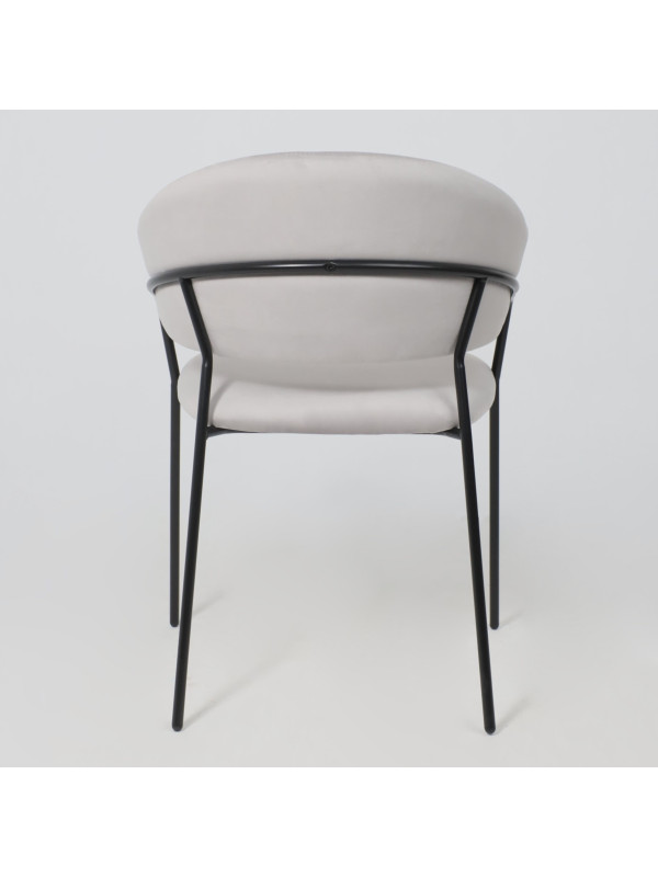 Стул Алвест AV 433 светло-серый/черный сзади