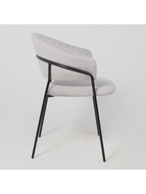 Стул Алвест AV 433 светло-серый/черный сбоку