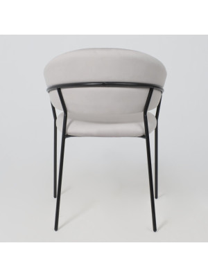 Стул Алвест AV 433 светло-серый/черный сзади