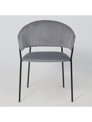 Стул Алвест AV 433 темно-серый/черный спереди