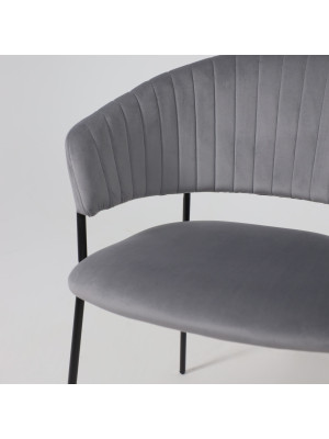 Стул Алвест AV 433 темно-серый/черный вблизи