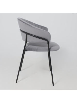 Стул Алвест AV 433 темно-серый/черный сбоку