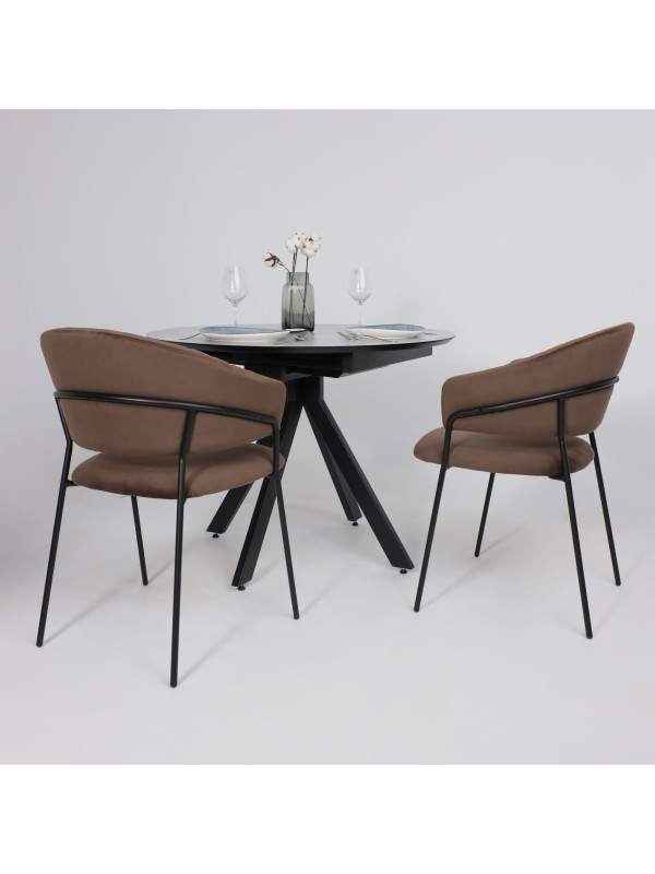 Стул Алвест AV 433 шоколадный/черный в интерьере