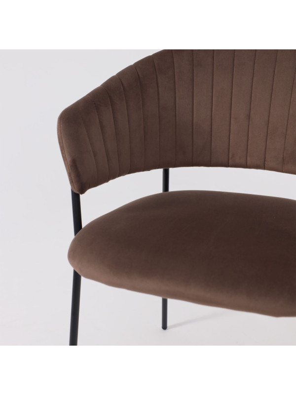 Стул Алвест AV 433 шоколадный/черный вблизи