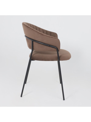 Стул Алвест AV 433 шоколадный/черный сбоку