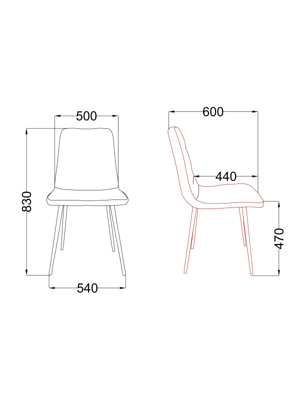 Стул Алвест AV 435 зеленый/черный схема