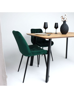 Стул Алвест AV 435 зеленый/черный в интерьере