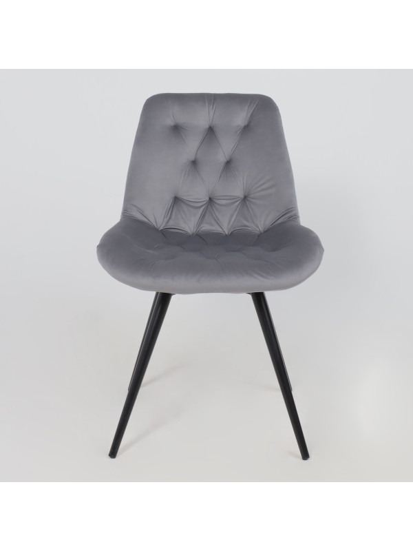 Стул поворотный Алвест AV 435 темно-серый/черный спереди