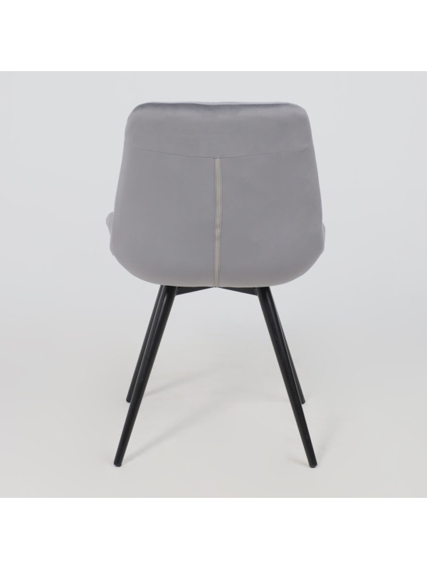 Стул поворотный Алвест AV 435 темно-серый/черный сзади