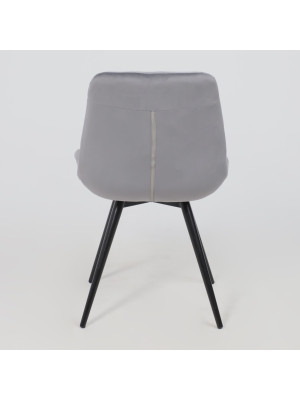 Стул поворотный Алвест AV 435 темно-серый/черный сзади