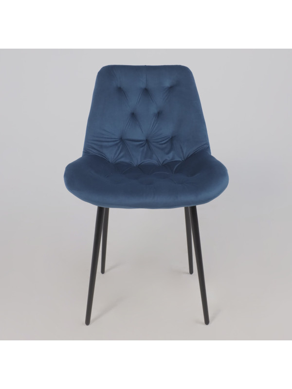 Стул Алвест AV 435 синий Confetti deep ocean/черный спереди