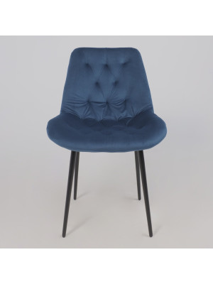 Стул Алвест AV 435 синий Confetti deep ocean/черный спереди