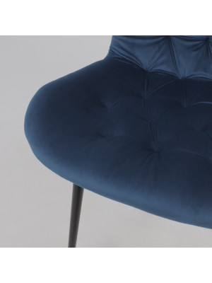 Стул Алвест AV 435 синий Confetti deep ocean/черный вблизи