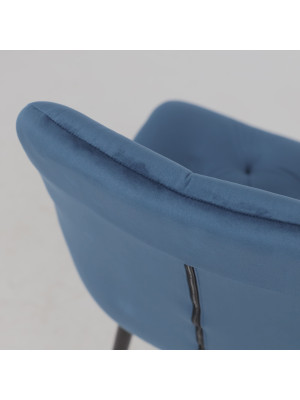 Стул Алвест AV 435 синий Confetti deep ocean/черный сверху