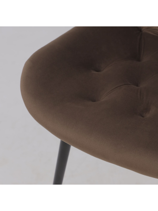 Стул Алвест AV 435 шоколадный Confetti chocolate/черный вблизи