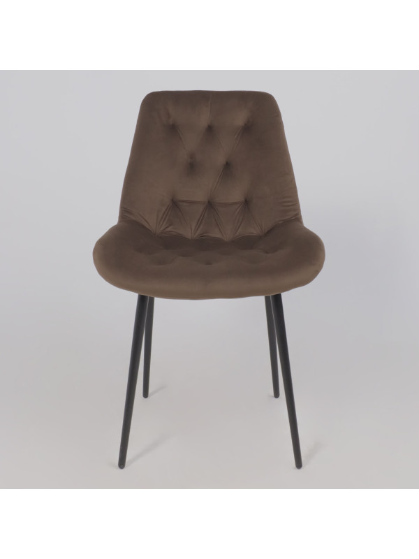 Стул Алвест AV 435 шоколадный Confetti chocolate/черный спереди