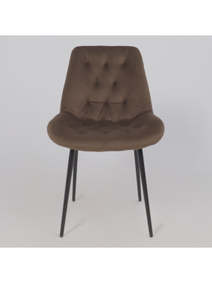 Стул Алвест AV 435 шоколадный Confetti chocolate/черный спереди