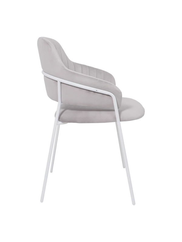 Стул Алвест AV 448 светло-серый/белый сбоку