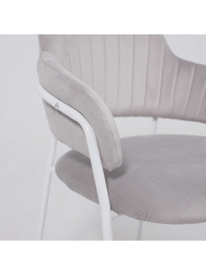 Стул Алвест AV 448 светло-серый/белый под углом