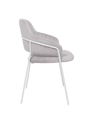 Стул Алвест AV 448 светло-серый/белый сбоку