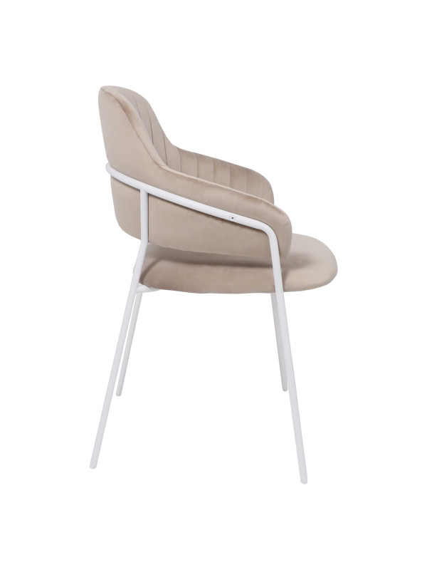 Стул Алвест AV 448 серо-бежевый/белый сбоку