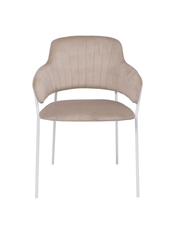 Стул Алвест AV 448 серо-бежевый/белый сперед