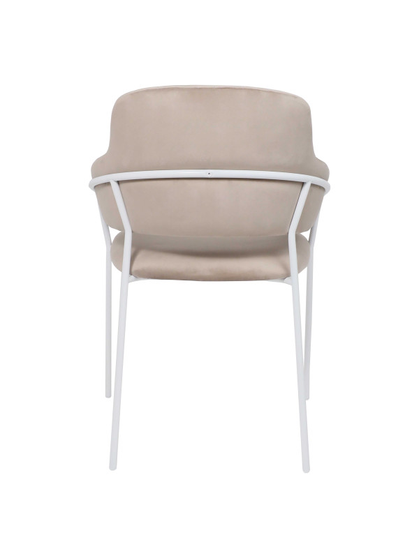 Стул Алвест AV 448 серо-бежевый/белый сзади