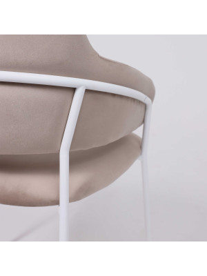 Стул Алвест AV 448 серо-бежевый/белый сзади