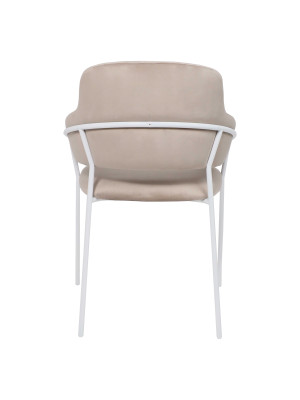 Стул Алвест AV 448 серо-бежевый/белый сзади