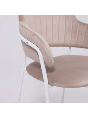 Стул Алвест AV 448 серо-бежевый/белый вблизи