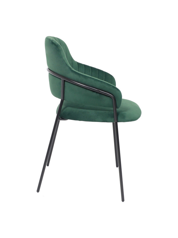 Стул Алвест AV 448 темно-зеленый/черный сбоку