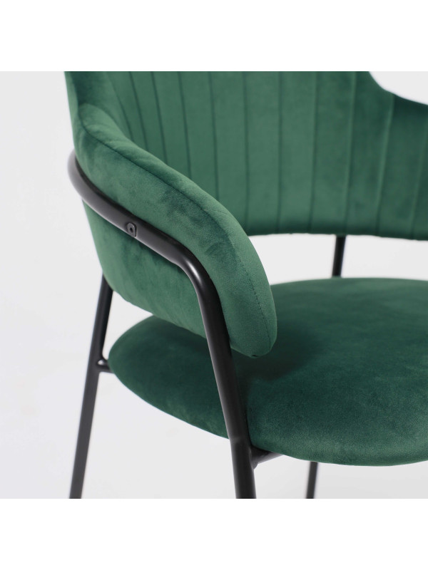 Стул Алвест AV 448 темно-зеленый/черный под углом