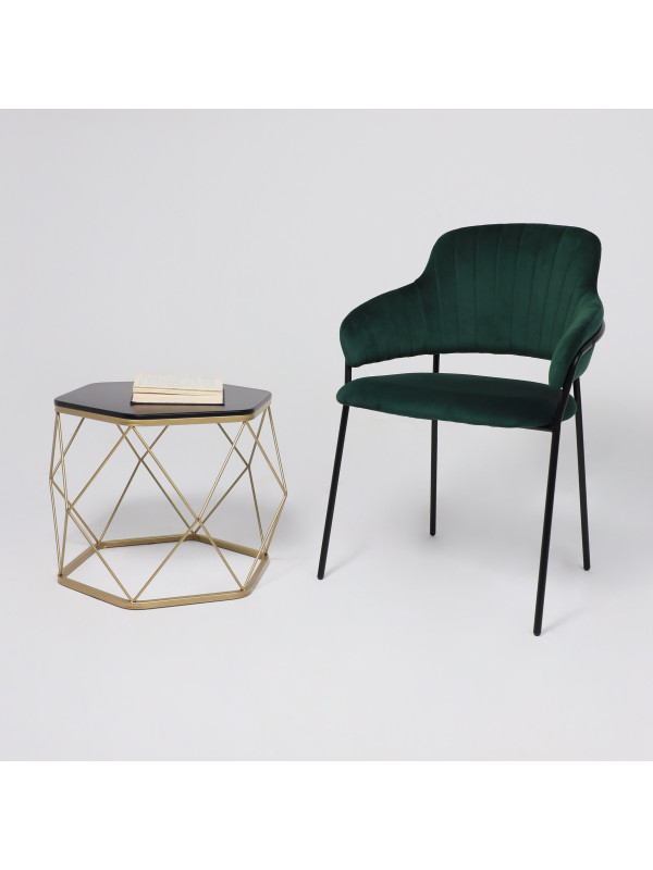 Стул Алвест AV 448 темно-зеленый/черный в интерьере