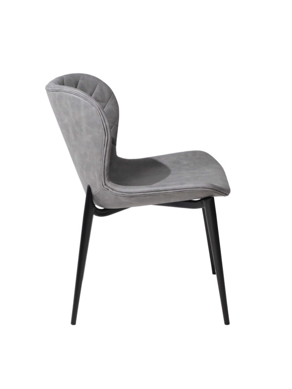 Стул Алвест AV 470 темно-серый/черный сбоку