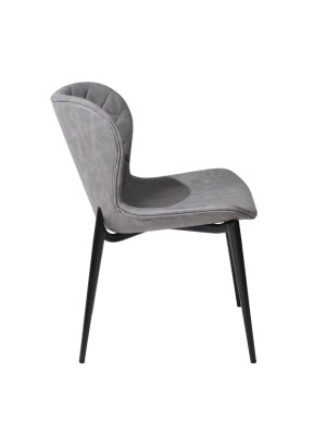 Стул Алвест AV 470 темно-серый/черный сбоку