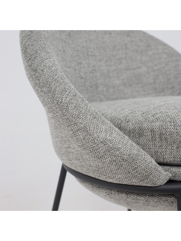 Стул полубарный AksHome Braun серый/черный вблизи