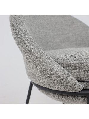 Стул полубарный AksHome Braun серый/черный вблизи