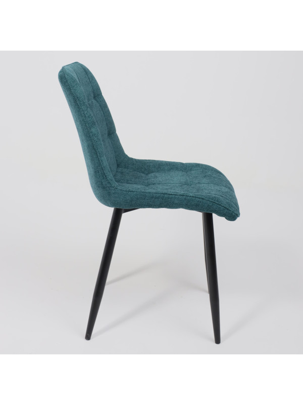 Стул AksHome Caris бирюзовый/черный сбоку