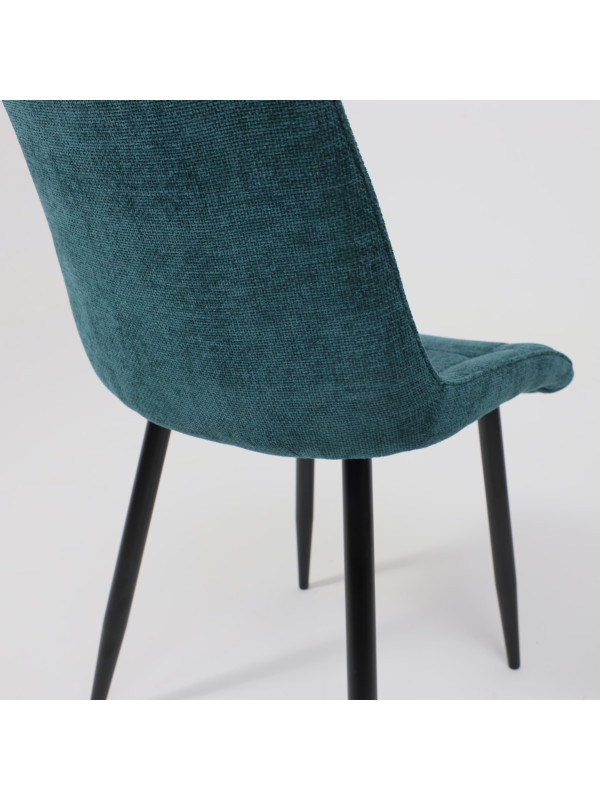 Стул AksHome Caris бирюзовый/черный под углом