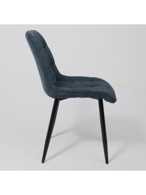 Стул AksHome Caris синий/черный сбоку