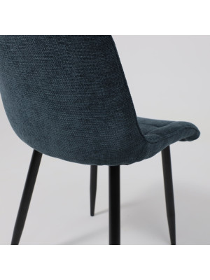 Стул AksHome Caris синий/черный под углом