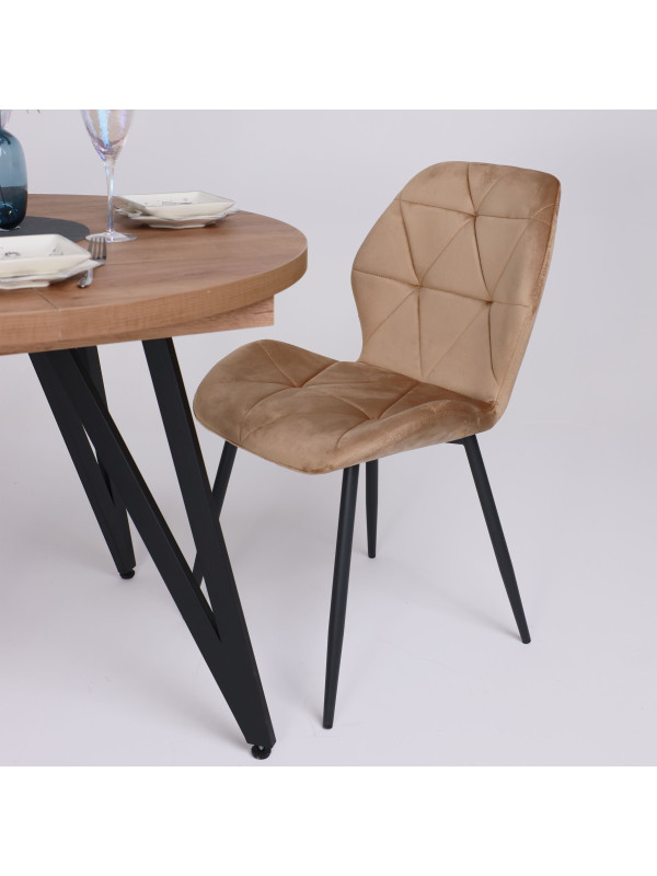 Стул AksHome Congo New капучино/черный в интерьере