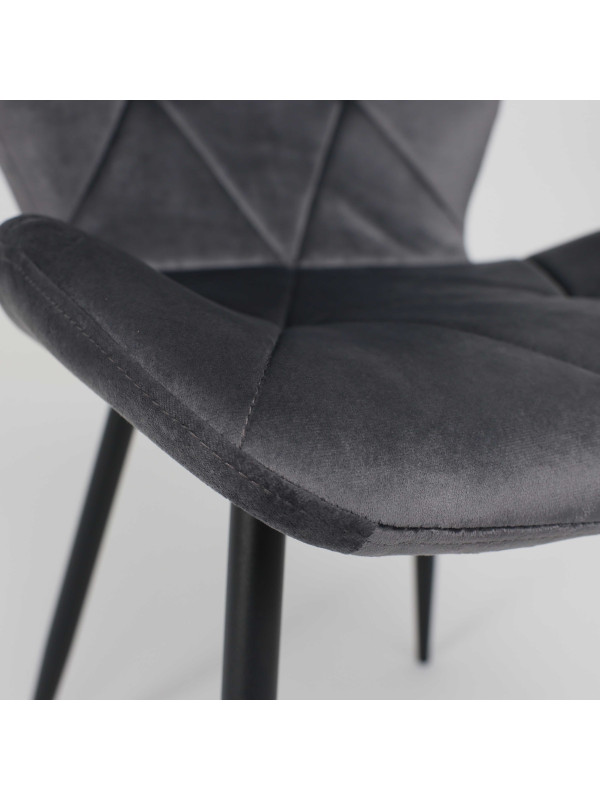 Стул AksHome Congo New темно-серый/черный под углом