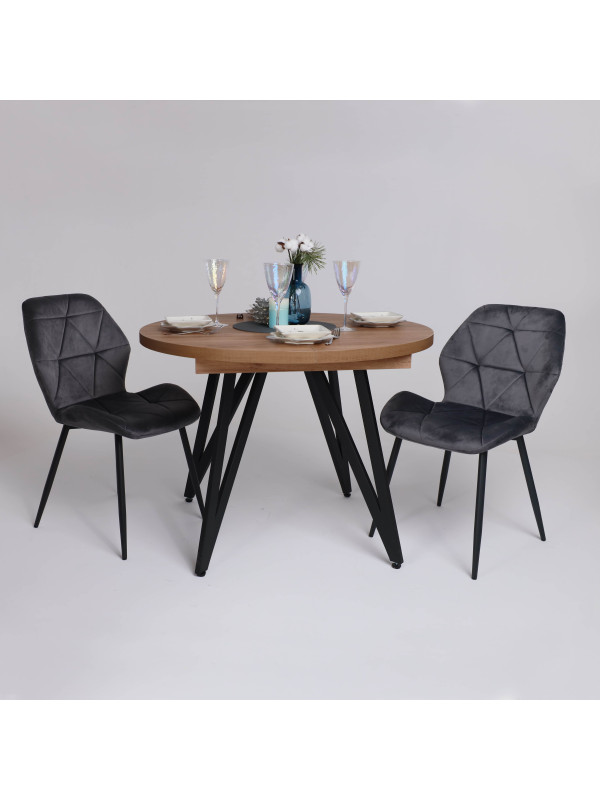 Стул AksHome Congo New темно-серый/черный в интерьере