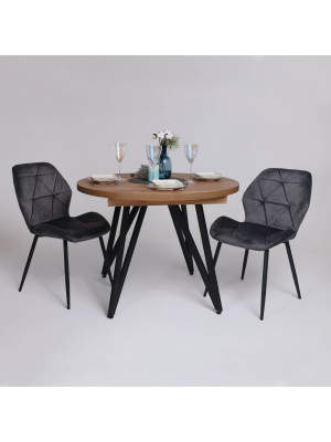 Стул AksHome Congo New темно-серый/черный в интерьере