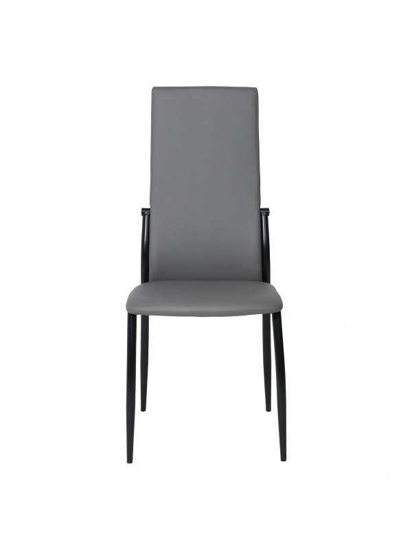Стул AksHome Denver серый/черный спереди