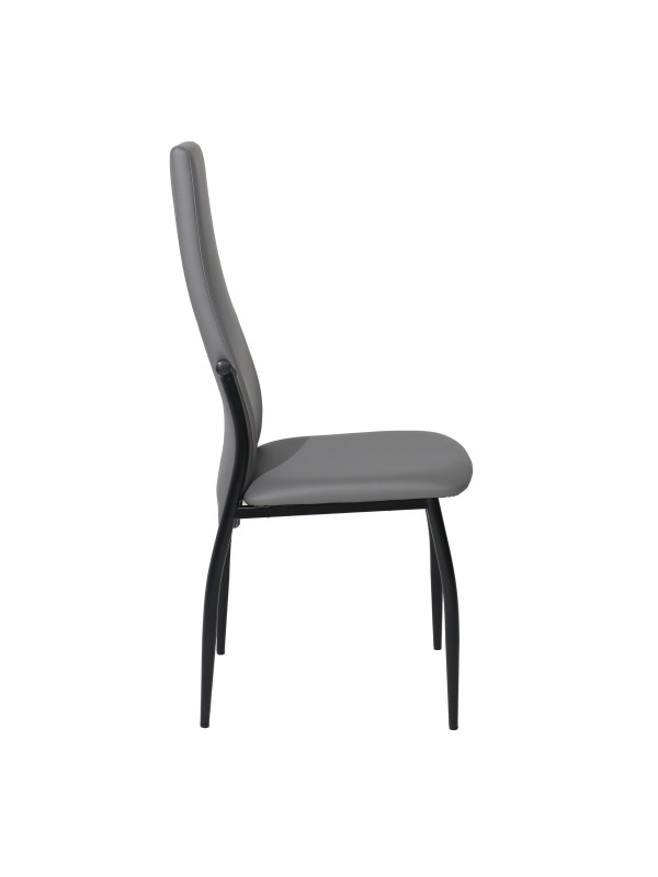 Стул AksHome Denver серый/черный сбоку