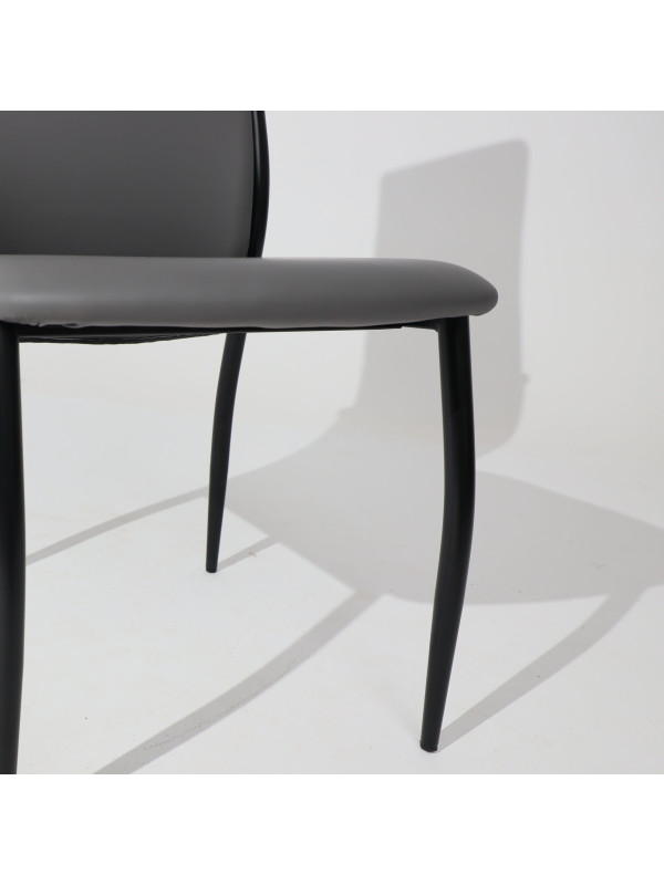 Стул AksHome Denver серый/черный вблизи