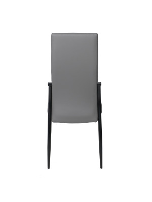 Стул AksHome Denver серый/черный сзади